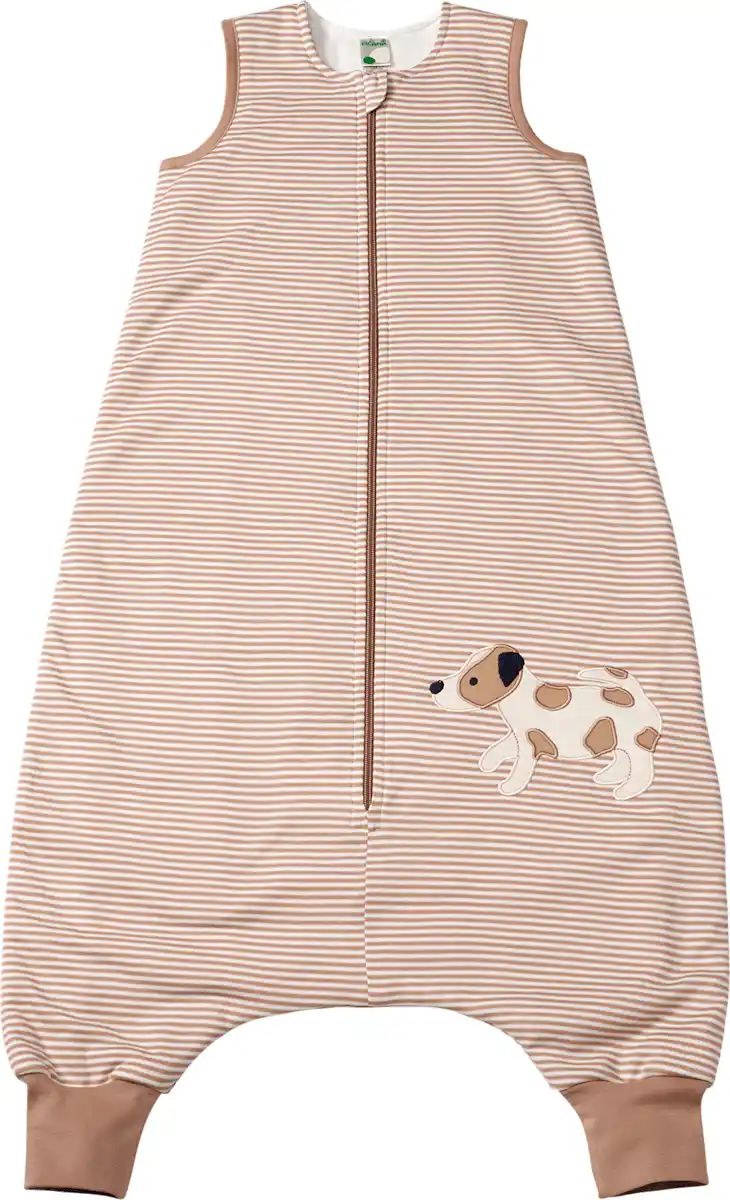 Bild 1 von ALANA Schlafsack mit Beinen 1 TOG mit Streifen-Muster & Stickerei, braun, 100 cm, 1 St