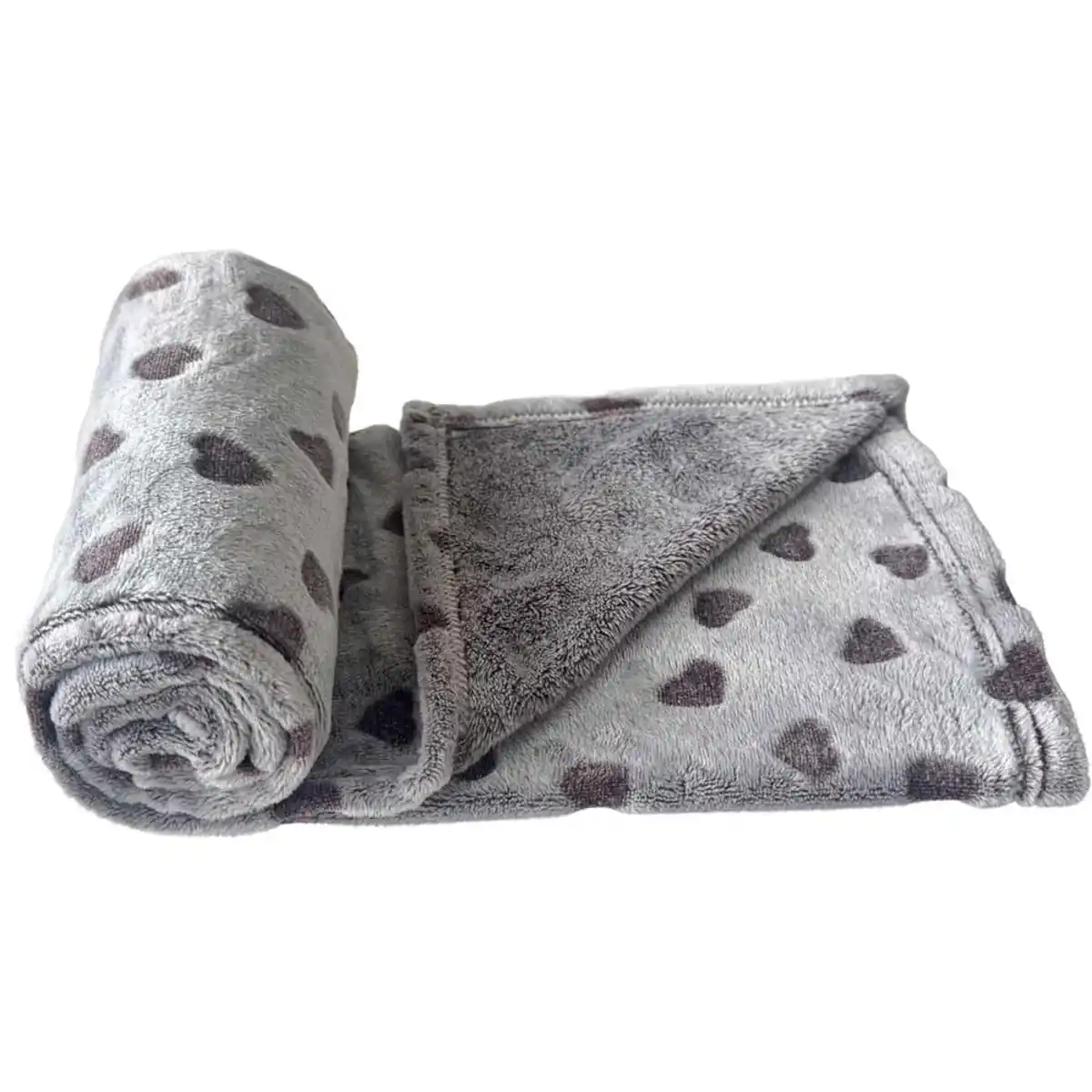 Bild 1 von Nobby Hundedecke Fleece Heart 100 x 75 cm grau