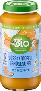 dmBio Gemüsesuppe Kinder Süßkartoffel & Gemüse mit Kokosmilch ab 12 Monaten, 250 g