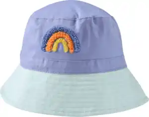ALANA Hut mit Regenbogen-Bouclé-Motiv, lila & blau, Gr. 52/53, 1 St