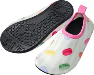 PUSBLU Badeschuhe mit Macaron-Muster, grün & rosa, Gr. 27/28, 1 St