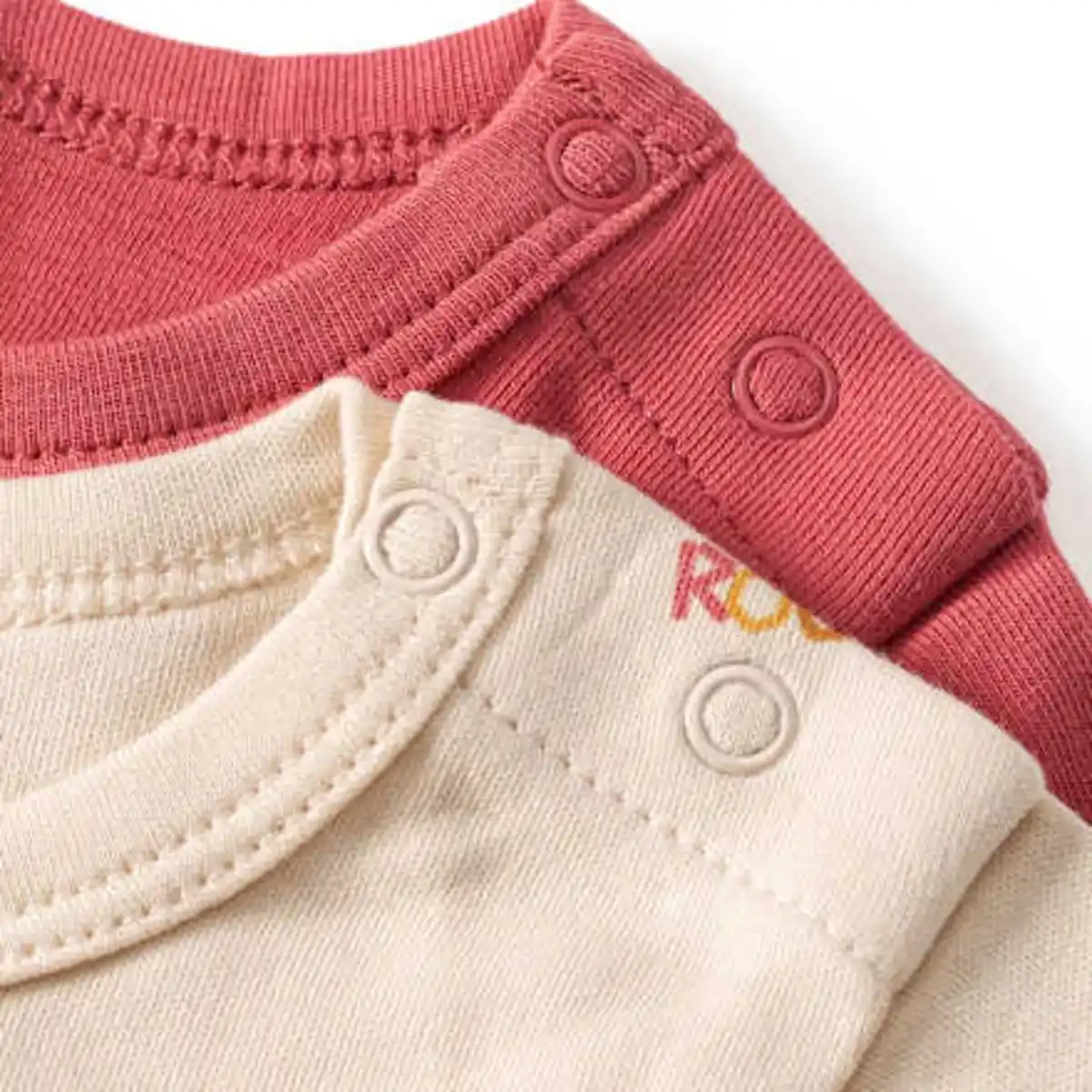 Bild 2 von ALANA Langarm-Bodys mit Löwen-Motiv, rot + beige, Gr. 86/92, 2 St