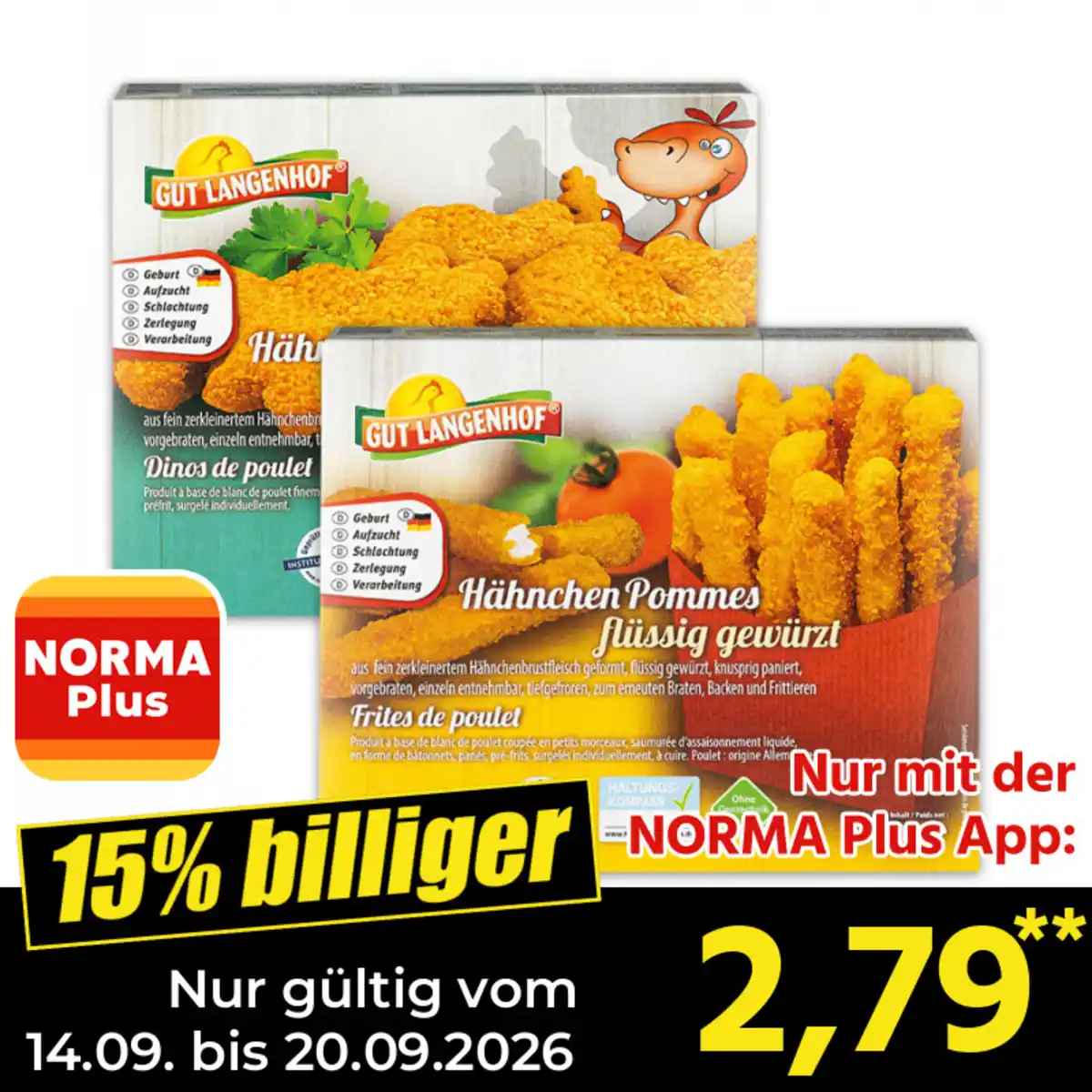 Bild 1 von Gut Langenhof Hähnchen Pommes / Dinos