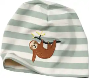 ALANA Beanie mit Faultier-Stickerei, grün, Gr. 50/51, 1 St