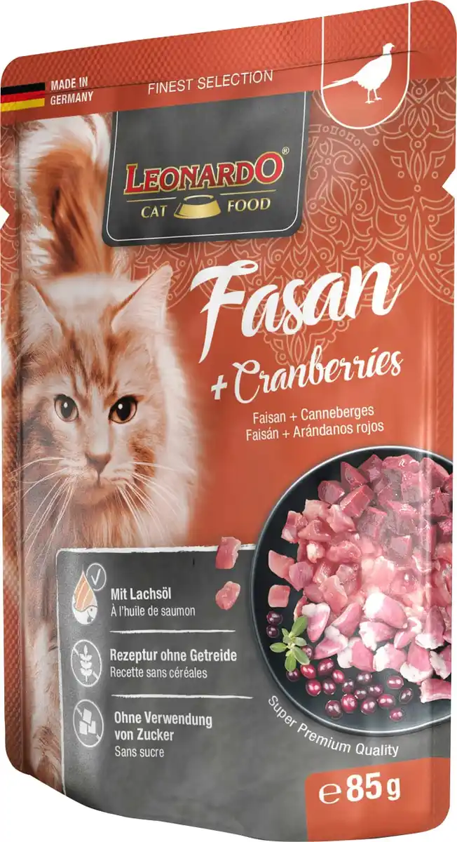 Bild 1 von Leonardo Katzennassfutter Fasan und Cranberries 85 g