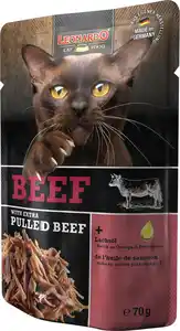 Leonardo Katzennassfutter pulled Beef und Beef 70 g