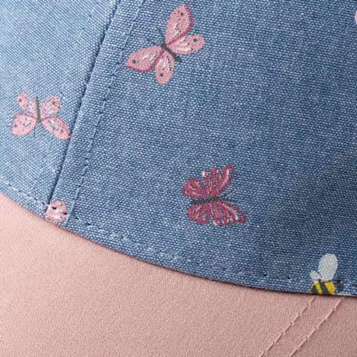 Bild 3 von ALANA Basecap mit Schmetterlings-Muster, blau + rosa, Gr. 52/53, 1 St