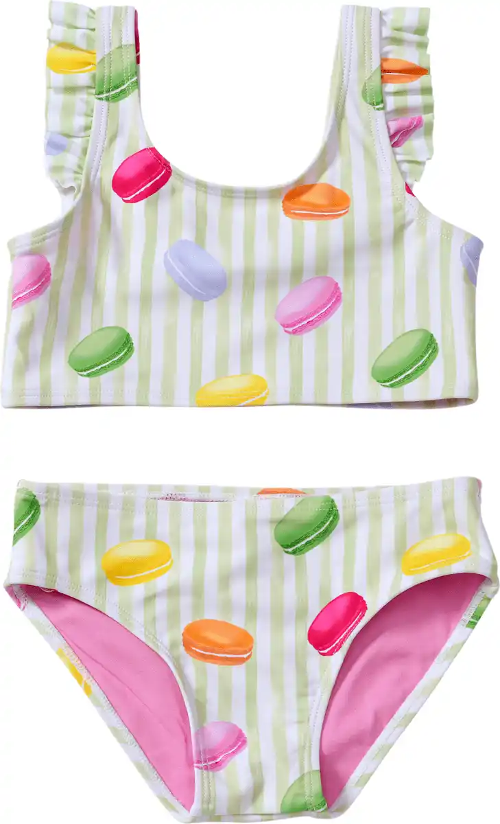 Bild 1 von PUSBLU Tankini mit Macaron-Muster, grün & rosa, Gr. 110/116, 1 St