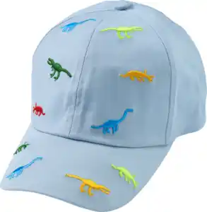 PUSBLU Basecap mit Dino-Muster, blau, Gr. 50/51, 1 St