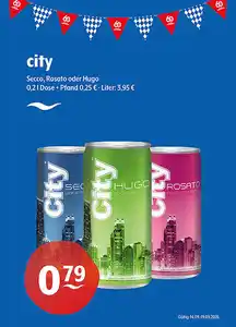 city Secco, Rosato oder Hugo