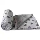 Bild 1 von Nobby Hundedecke Fleece Heart 75 x 50 cm grau