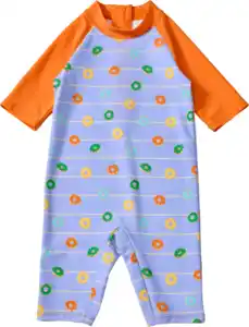 PUSBLU UV Badeoverall mit Donut-Muster, lila & orange, Gr. 86/92, 1 St
