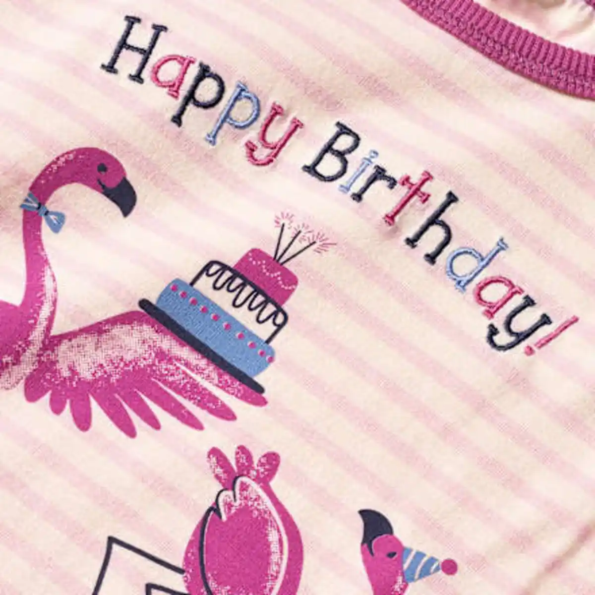 Bild 2 von ALANA Langarmshirt Geburtstag mit Happy Birthday-Schriftzug, rosa, Gr. 122/128, 1 St