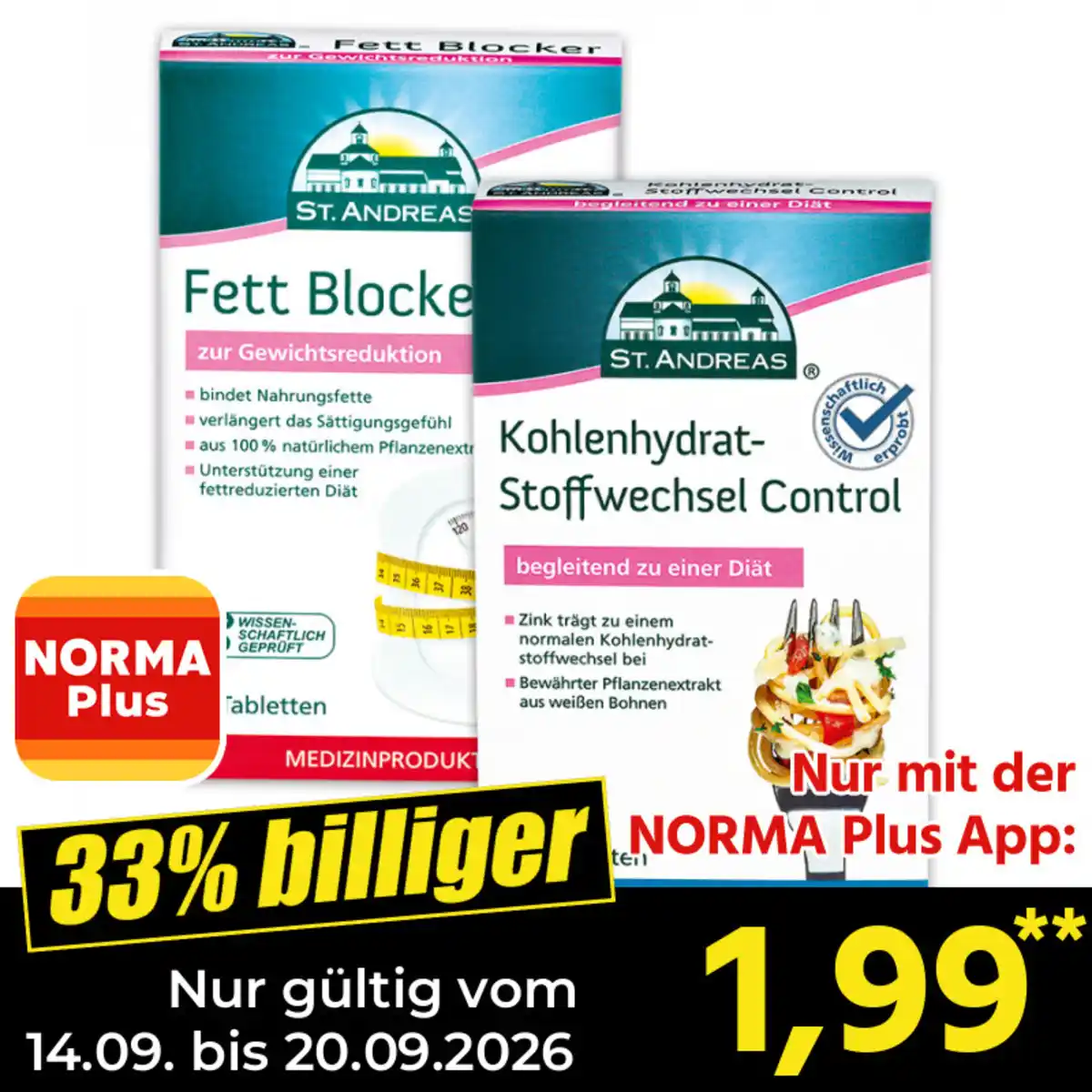 Bild 1 von St. Andreas Kohlenhydrat-Stoffwechsel Control / Fett Blocker+