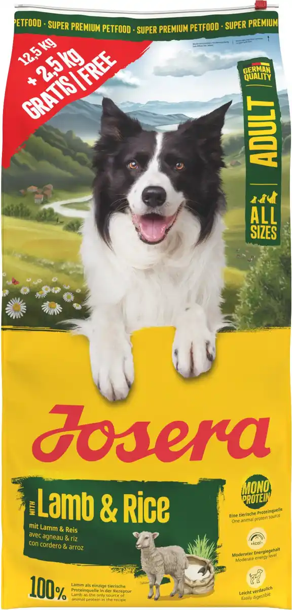 Bild 1 von Josera Hundetrockenfutter Adult glutenfrei 15 kg Lamm & Reis