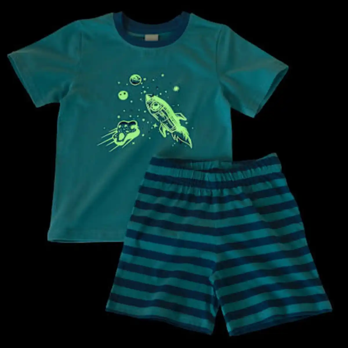 Bild 2 von ALANA Schlafanzug mit Glow-in-the-Dark Weltall-Motiv, blau, Gr. 98, 1 St
