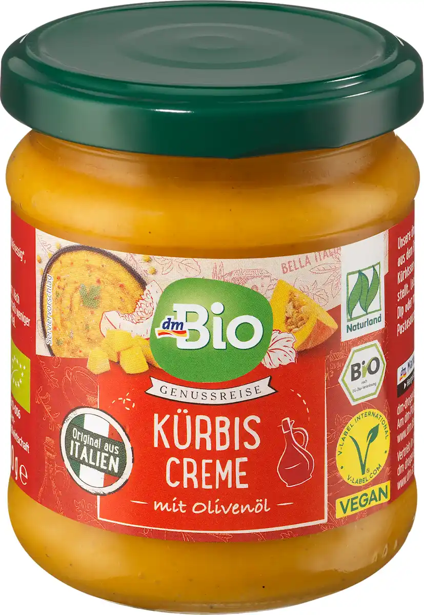 Bild 1 von dmBio Kürbiscreme mit Olivenöl, 180 g