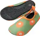 Bild 1 von PUSBLU Badeschuhe mit Löwen-Muster, grün + orange, Gr. 21/22, 1 St