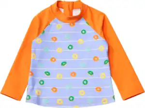 PUSBLU UV Shirt mit Donut-Muster, orange & lila, Gr. 110/116, 1 St