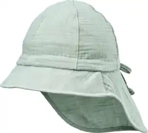 ALANA Schirmmütze aus Musselin mit Nackenschutz, grün, Gr. 52/53, 1 St