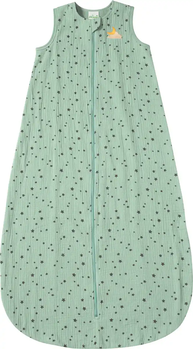 Bild 1 von ALANA Schlafsack 1 TOG aus Musselin mit Stern-Muster, grün, 130 cm, 1 St