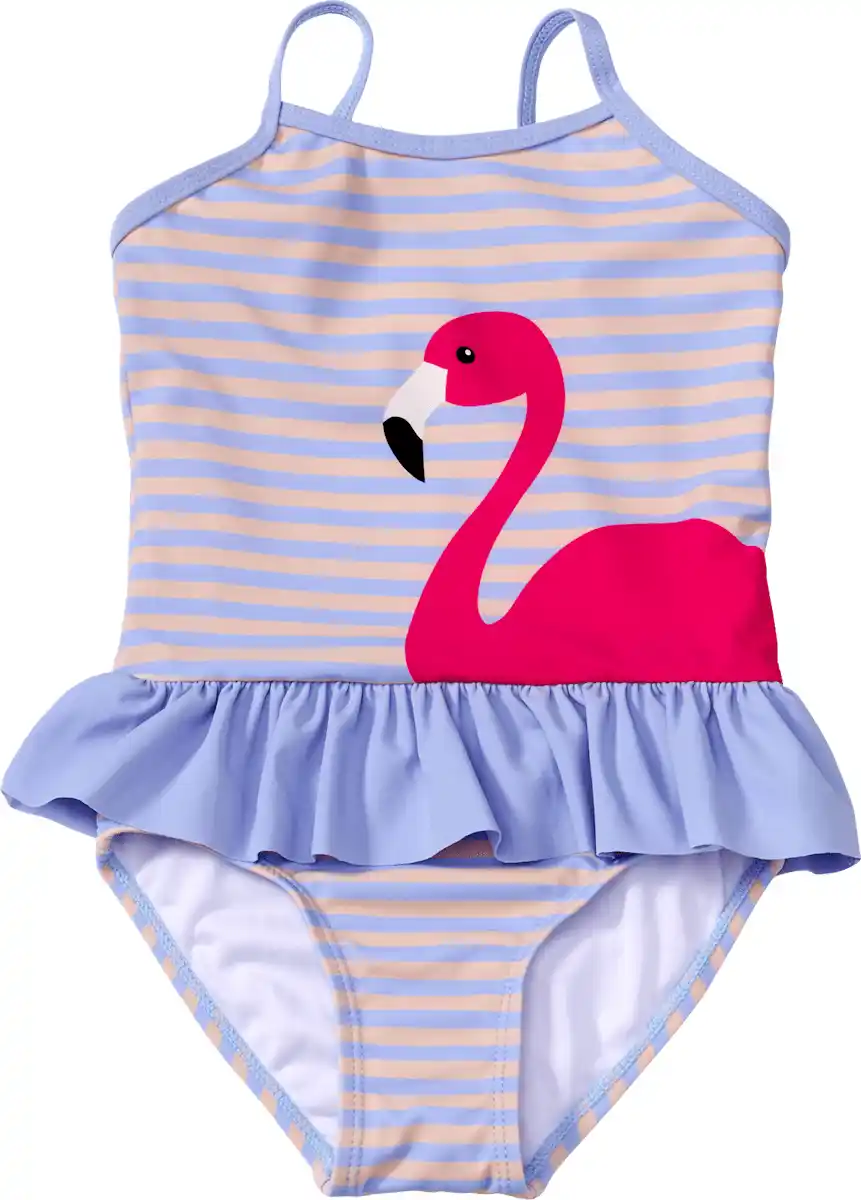Bild 1 von PUSBLU Badeanzug mit Flamingo-Motiv, lila, Gr. 110/116, 1 St