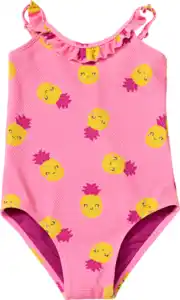 PUSBLU Badeanzug mit Ananas-Muster, rosa, Gr. 110/116, 1 St