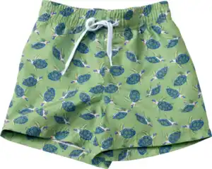 PUSBLU Badehose mit Schildkröten-Muster, grün, Gr. 110/116, 1 St