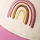 Bild 3 von PUSBLU Basecap mit Regenbogen-Applikation, rosa & beige, Gr. 52/53, 1 St