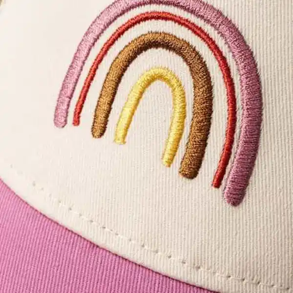 Bild 3 von PUSBLU Basecap mit Regenbogen-Applikation, rosa & beige, Gr. 52/53, 1 St