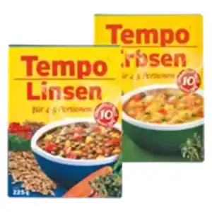 Tempo Linsen oder Erbsen