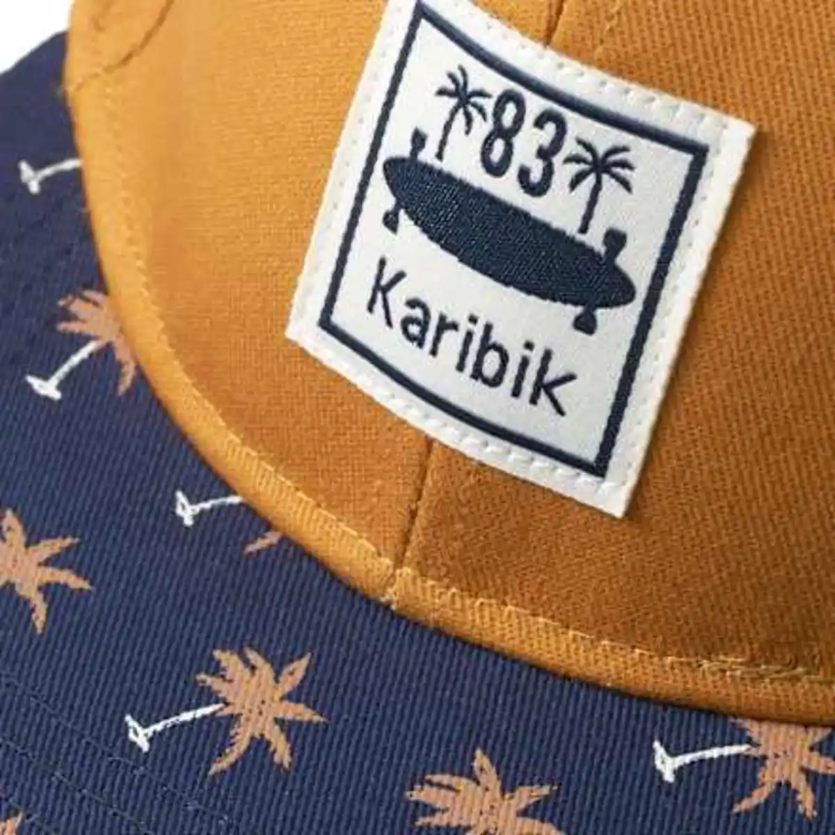 Bild 3 von PUSBLU Basecap mit Palmen-Muster, orange & blau, Gr. 52/53, 1 St
