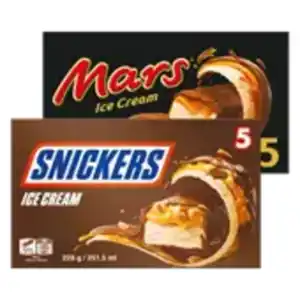 Snickers oder Mars Eis-Riegel
