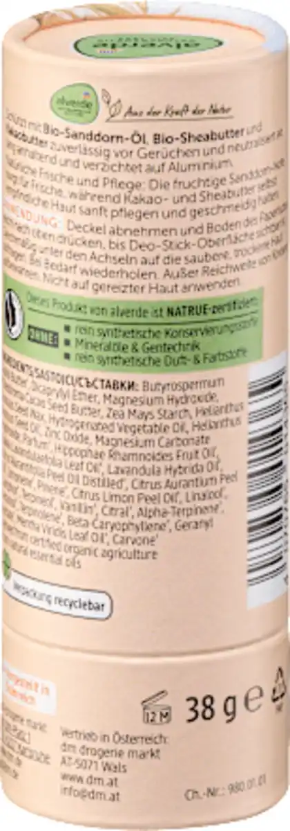 Bild 2 von alverde NATURKOSMETIK Deostick Seaside Balance, 38 g