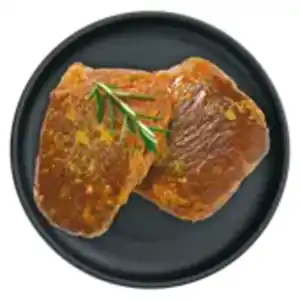 Känguru-, Zebra- oder Straußensteak mariniert
