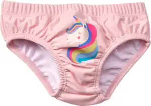 PUSBLU Windelbadehose mit Einhorn-Motiv, rosa, Gr. 74/80, 1 St