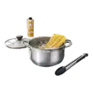 HENSSLERS Kochtopf 2,8 L inkl. Grillzange & HENSSLERS Bratöl mit Butter 500 ml