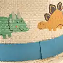 Bild 2 von PUSBLU Strohhut mit Dino-Motiv, beige, Gr. 48/49, 1 St