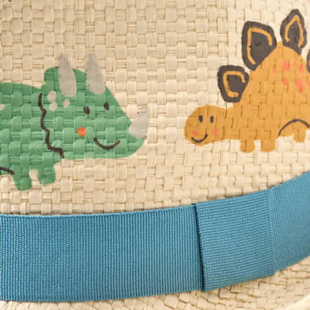 Bild 2 von PUSBLU Strohhut mit Dino-Motiv, beige, Gr. 48/49, 1 St