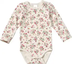 ALANA Body Langarm mit Blumen-Muster, weiß, Gr. 98/104, 1 St