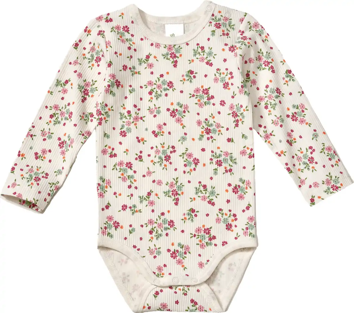 Bild 1 von ALANA Body Langarm mit Blumen-Muster, weiß, Gr. 98/104, 1 St