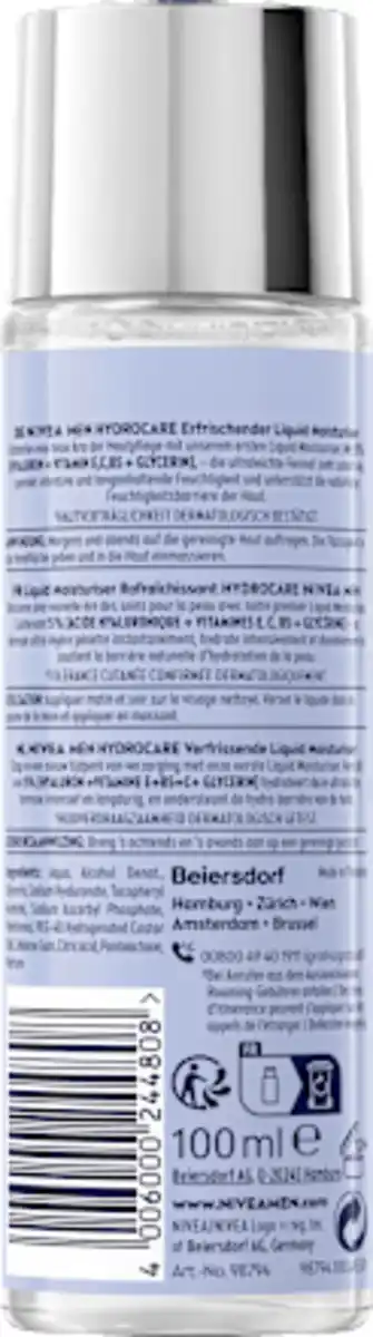 Bild 2 von NIVEA MEN Liquid Moisturiser Hydro Care, 100 ml