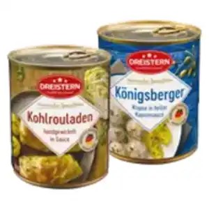 Dreistern Hausmacher Spezialitäten Königsberger Klopse oder Kohlrouladen