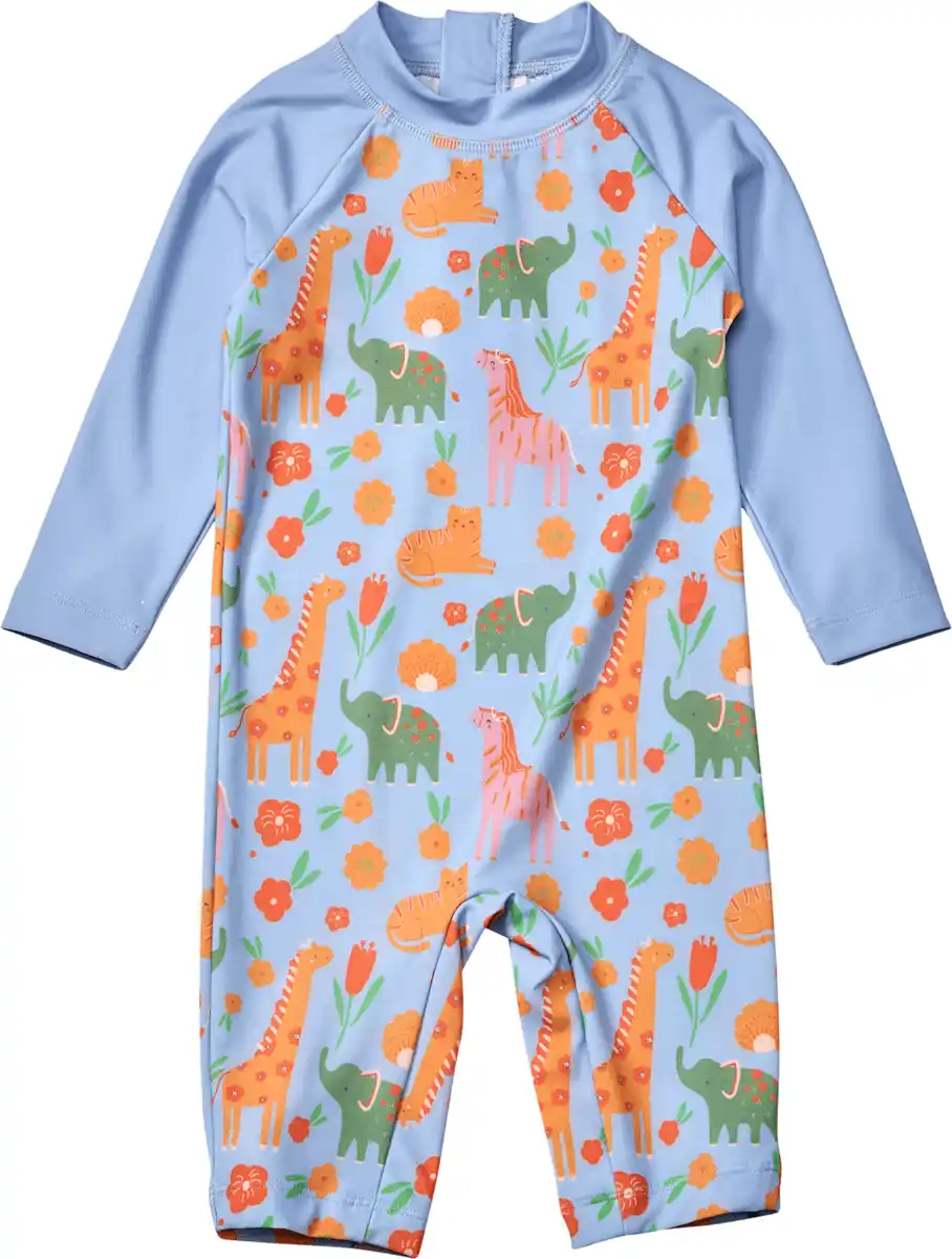 Bild 1 von PUSBLU UV Badeoverall mit Safari-Muster, blau, Gr. 86/92