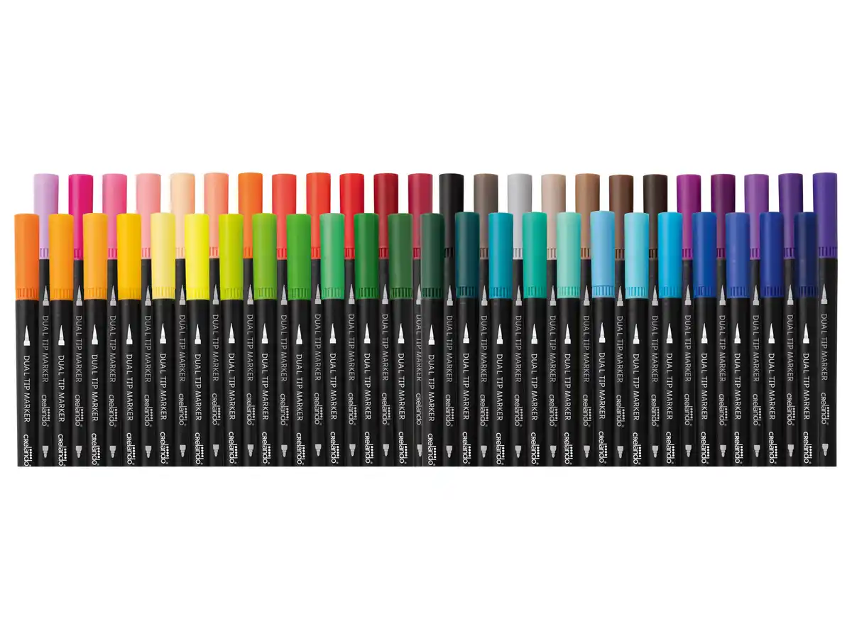 Bild 4 von CRELANDO® Twinmarker Dual-tip Fineliner und Brushliner XXL