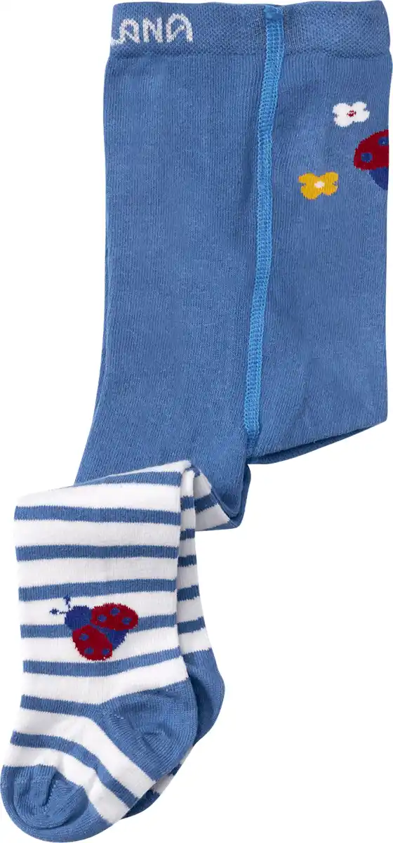 Bild 1 von ALANA Strumpfhose mit Marienkäfer-Motiv, blau & weiß, Gr. 86/92, 1 St