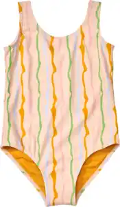 PUSBLU Badeanzug mit Wellen-Muster, beige, Gr. 122/128, 1 St