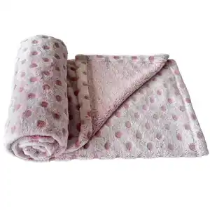 Nobby Hundedecke Fleece Dots 150 x 100 cm rosa