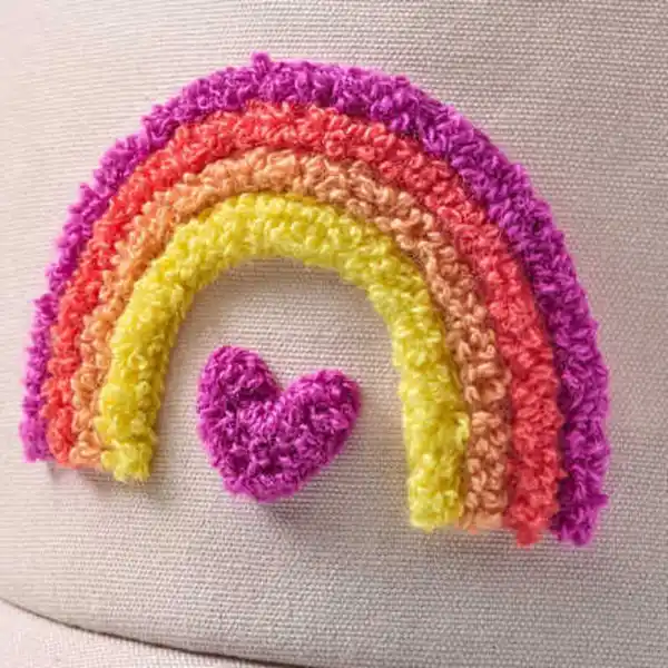 Bild 2 von PUSBLU Basecap mit Regenbogen-Applikation, beige, Gr. 52/53, 1 St