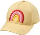Bild 2 von PUSBLU Basecap mit Regenbogen-Bouclé-Applikation, gelb, Gr. 50/51, 1 St